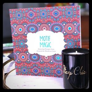 Motif magic adult coloring book sketch